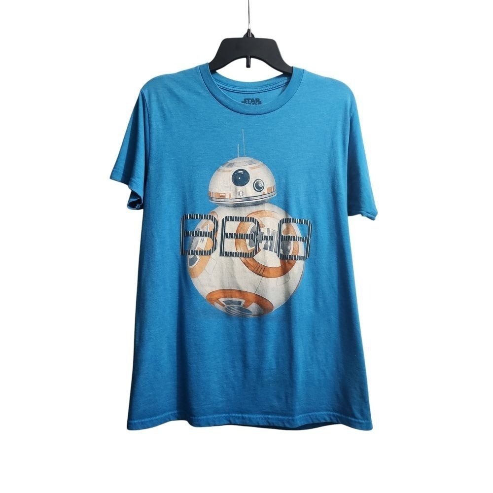 Star Wars BB-8 Droid Graphic T-Shirt Official Licensed Men's Casual Blue Tee